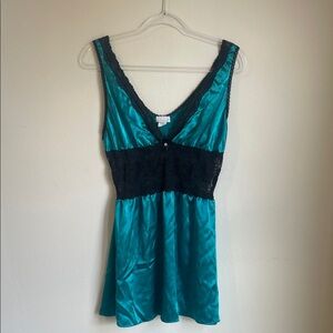 Vintage Pembrooke Turquoise Lingerie Slip